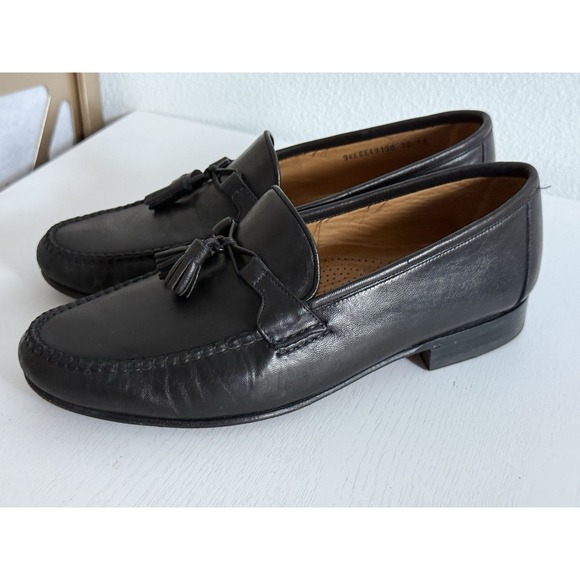 Allen Edmonds Urbino Tassel Loafers Black Leather Mens Size 9.5 EEE Made N Italy main image 4